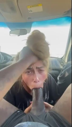 Amateur BBC Blonde Blowjob Car Sex Cumshot Deepthroat Interracial Public