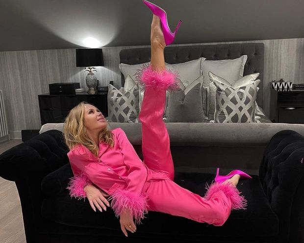 Amanda in pink.