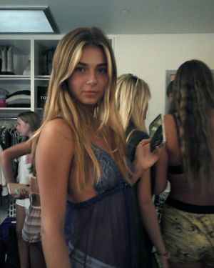 Aria Spinello sheer top