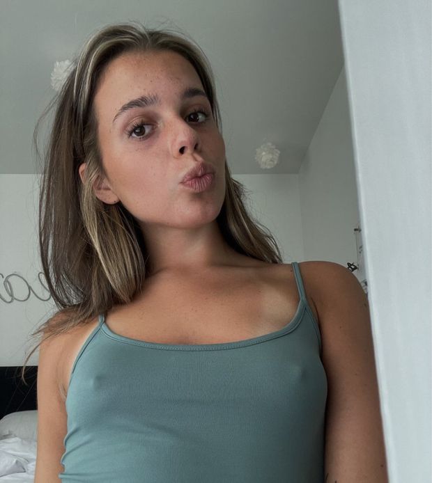 Petite babe teasing