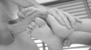 Rubbing against her Toes