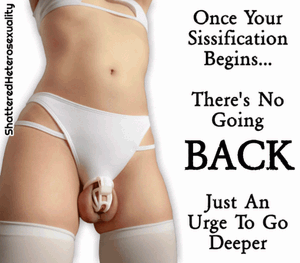 Once you take a real man's penis inside your butt and feel your shrunken clitty tingle you'll never want to go back to being a man