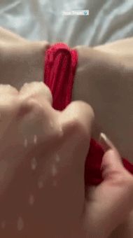 POV: Lady in Red shows us all how she gets off every night! 1/3