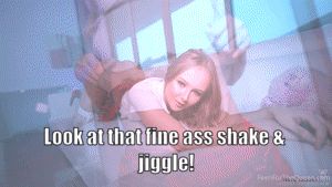 Look at that fine ass shake & jiggle - sexy hot subtitles added (reverse gif!!)