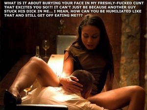 Licking her messy cunt