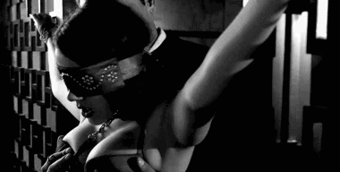 Tied, blindfolded, dressed and ready for me to play with all of your body