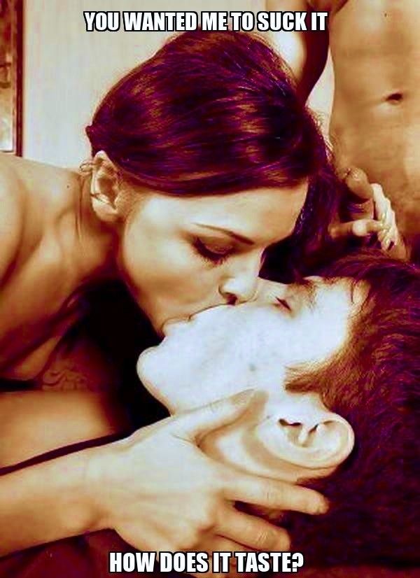 Mmmmm, tastes as good as my cock, baby