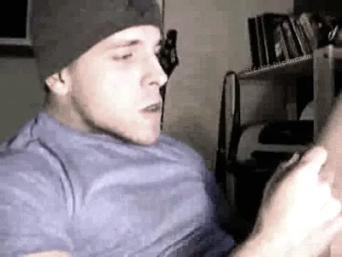 Making himself a facial