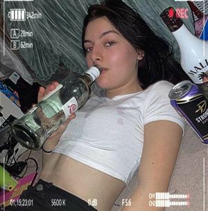 Amy White drunk on the floor