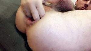 Deliciously fingering his cumhole