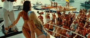 Piranha 3D - Danni & Crystal boobs shaking on boat gif!