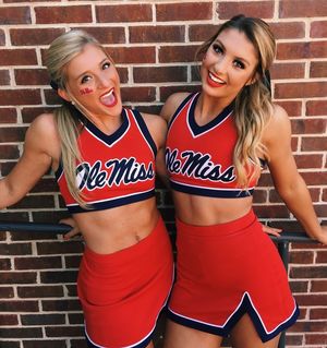 Blonde twosome representing Ole Miss.