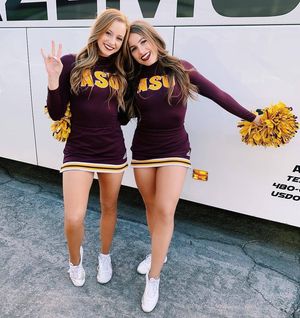 Two cuties representing ASU.