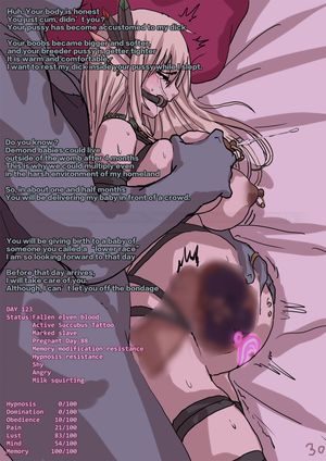 Fucking his pregnant breeding slave.