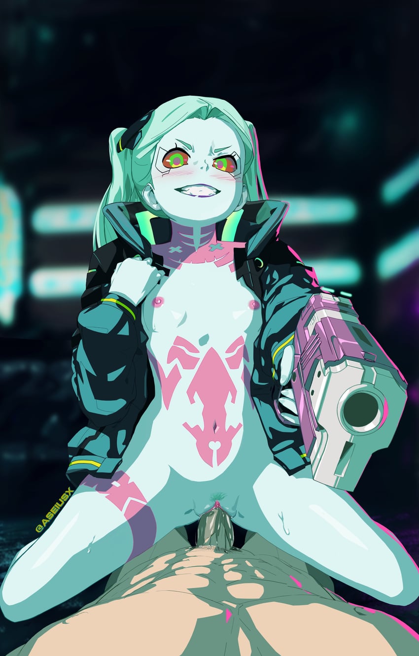 rebecca (cyberpunk and 1 more) drawn by aseiusx