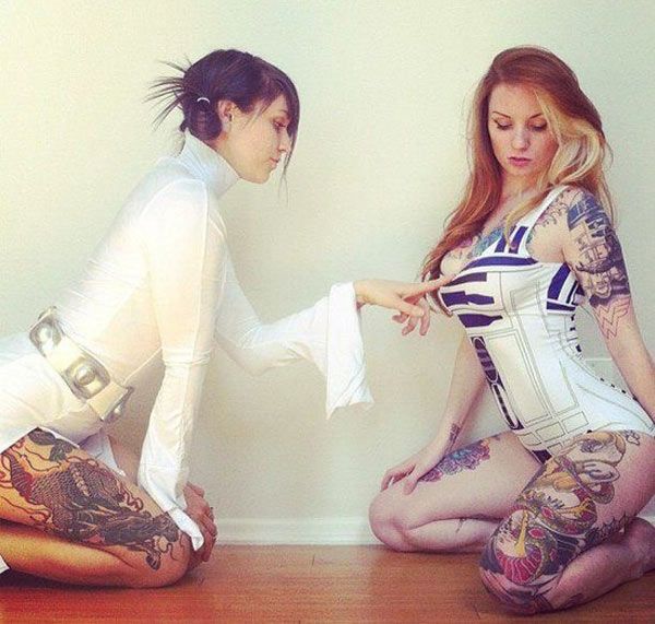 Princess Leia and R2, but different....