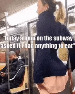 My girlfriend always offers beggars something to eat