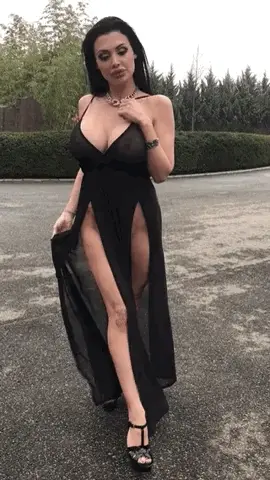 Black dress reveal
