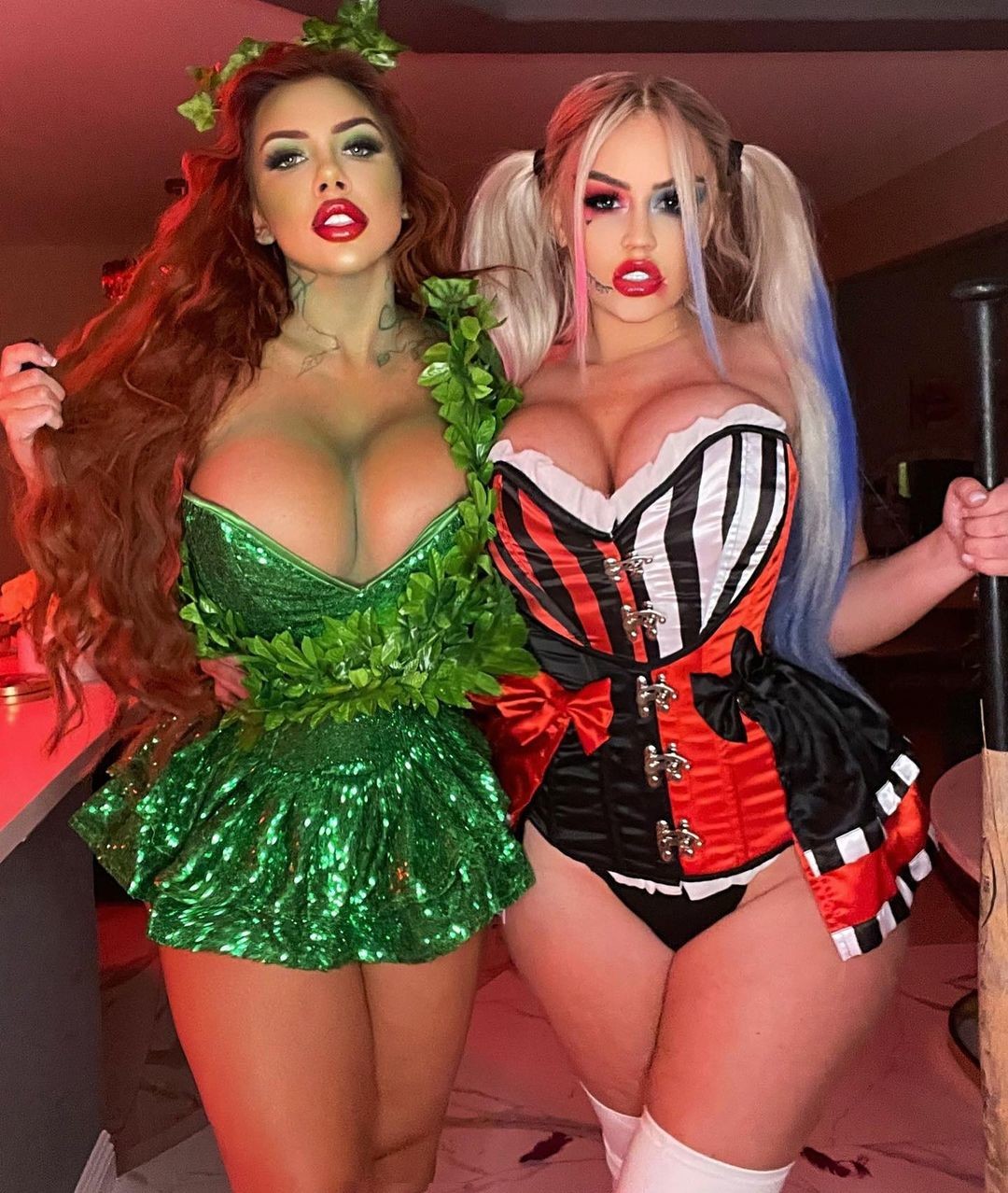 Poison Ivy and Queen of Hearts