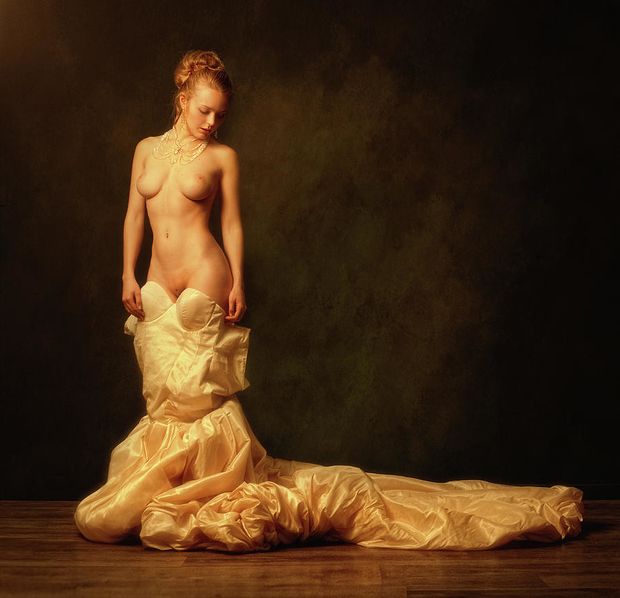 Bride undressing