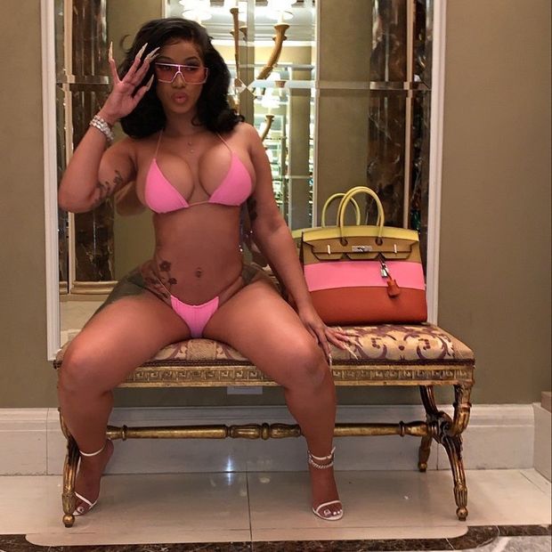 Cardi B looking busty in her bikini