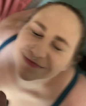 Looks good on her. A true BBW cumface cutie