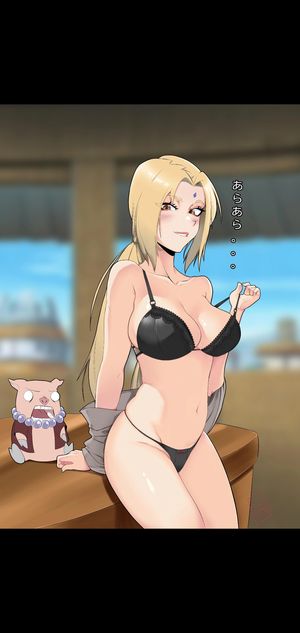 Lady Tsunade strip in office