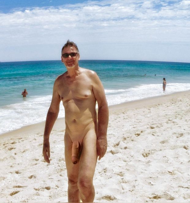 True nudist flashing on the beach