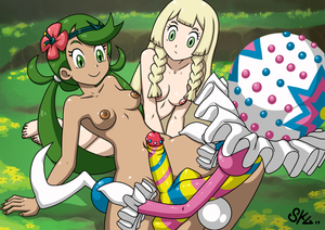 (1) Mallow showed Lillie why she likes blacephalon so much as a Pokemon....