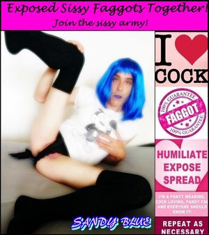 exposed Sissy Sandy Blue