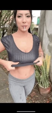 Big boobs flashing in public