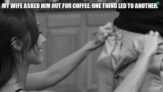 milk for her tea
