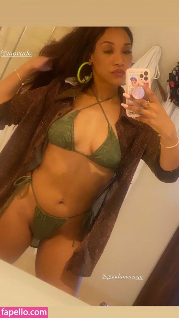 Candice Patton Olive Green Bikini