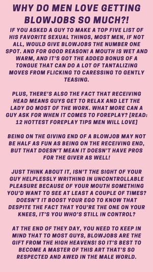 men love blowjobs