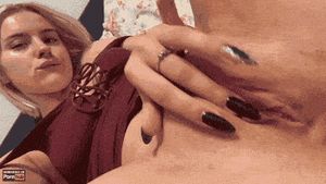 Mira David close up pussy rubbing