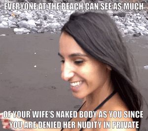 Nudity starved, her bikini makes you so jealous