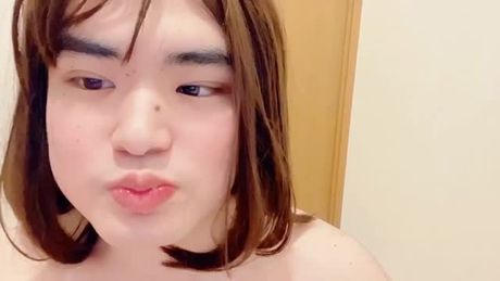 Cute asian eats her own cum