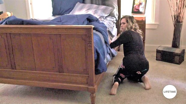 Brec's is SURE she found her boyfriend's secret porn DVDs stash under his bed pic!