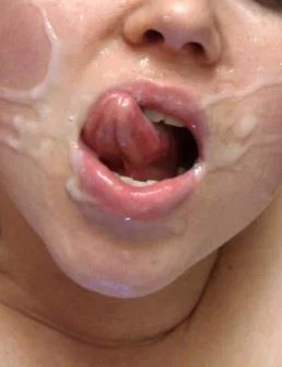 My cum covered face ?