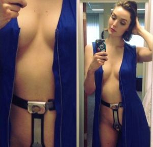 Doesn't mean she can't suck his cock...