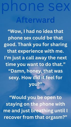phone sex afterwards