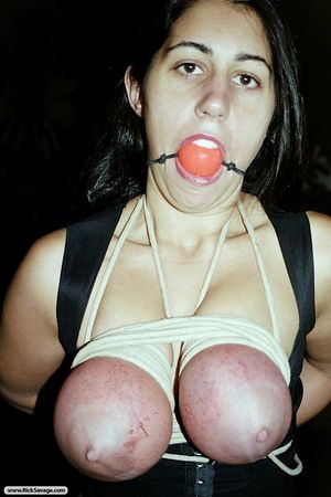 Nikki - tits roped up tight