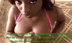 Friend's cheating mom is a canvas for my cum