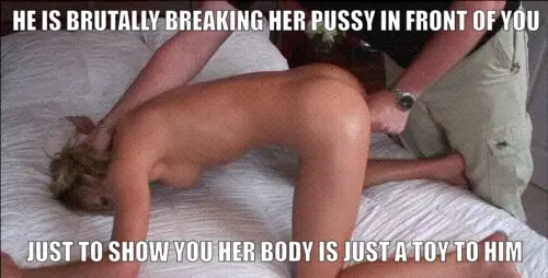 She's in pain but so horny she just lets him do whatever he wants...