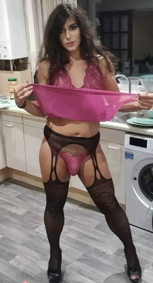 Cross in lingerie