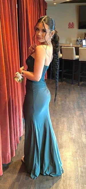 Sam in prom dress showing ass