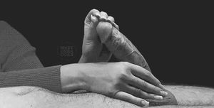 Teasing the head of his dick…