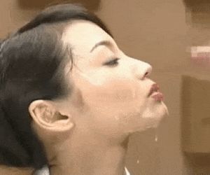 looking beautiful, covered in cum