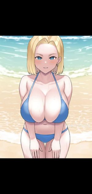 Android 18 day at the beach
