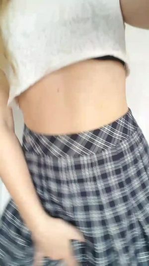 Love the plaid skirt and ASS